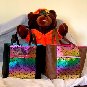 Large mermaid tote bag with the black sides